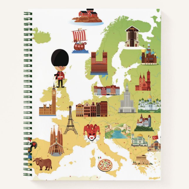 Cuaderno Mapa europeo de Personalizados (Anverso)