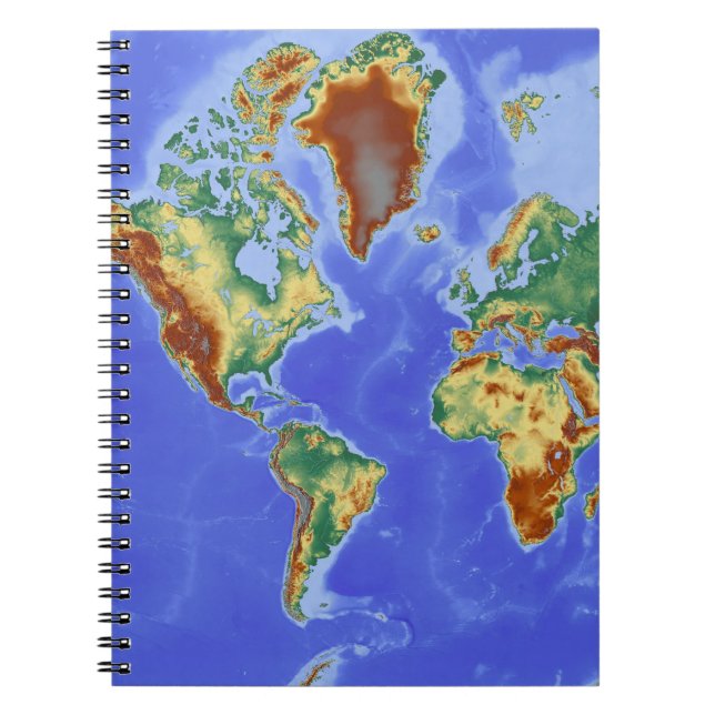 Cuaderno Mapa Geográfico Internacional Mundial  (Frente)