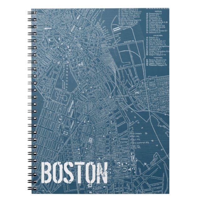Cuaderno Mapa gráfico de Boston (Frente)