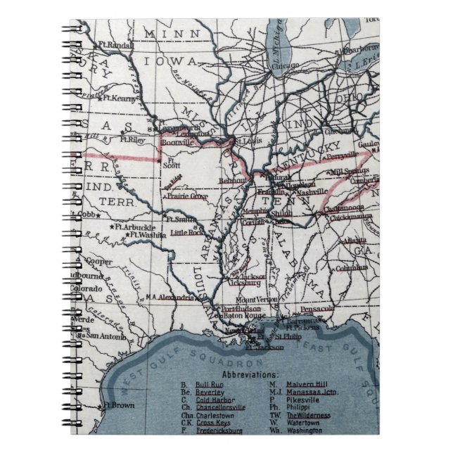 CUADERNO MAPA: GUERRA CIVIL, 1861 (Frente)