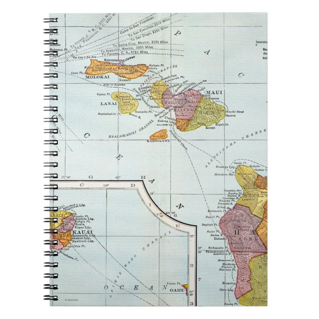 Cuaderno Mapa: Hawaii, 1905 (Frente)