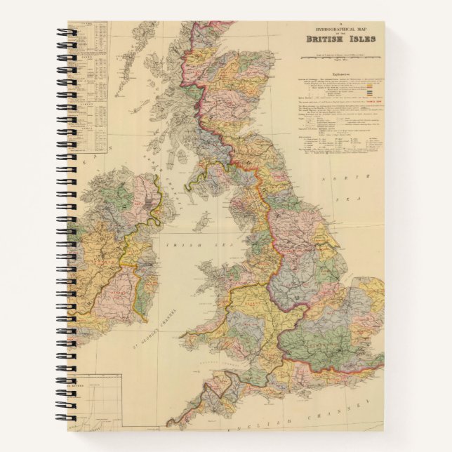 Cuaderno Mapa hidrográfico de las Islas Británicas (Anverso)
