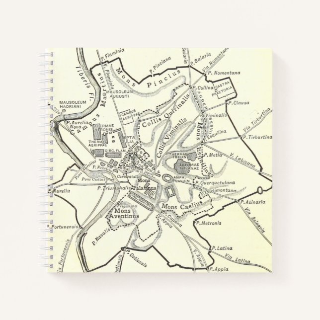 Cuaderno Mapa histórico de la ciudad de Roma (Anverso)