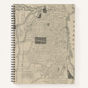 Cuaderno Mapa histórico de la época de Toronto, Canadá