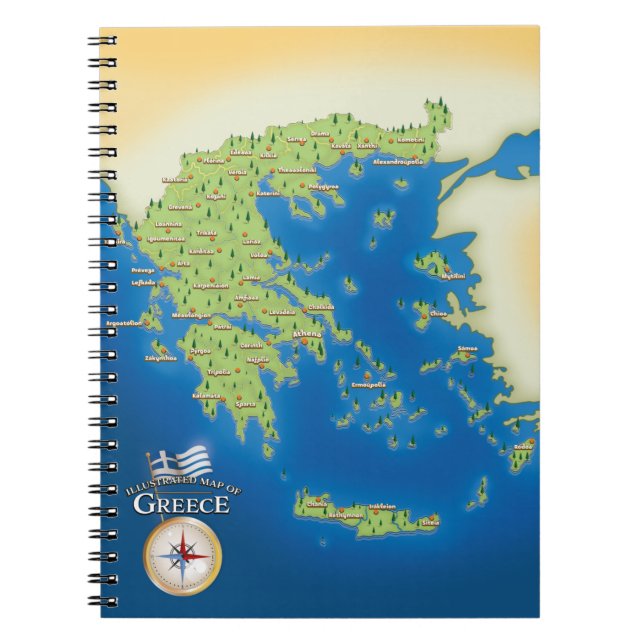 Cuaderno Mapa Ilustrado de Grecia (Frente)
