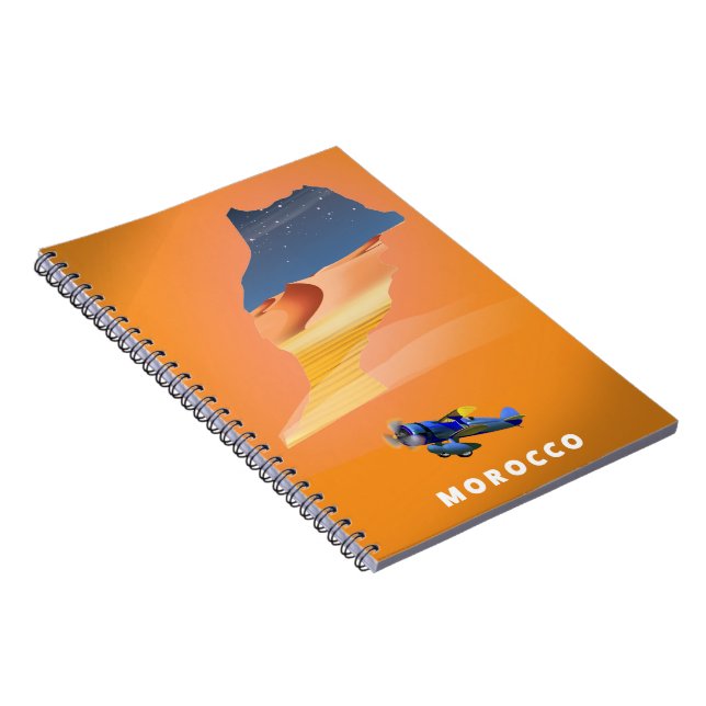 Cuaderno Mapa ilustrado de Marruecos impreso en afiche de v (Lado Derecho)