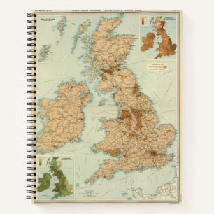 Cuaderno Mapa industrial y ferroviario de las Islas Britán