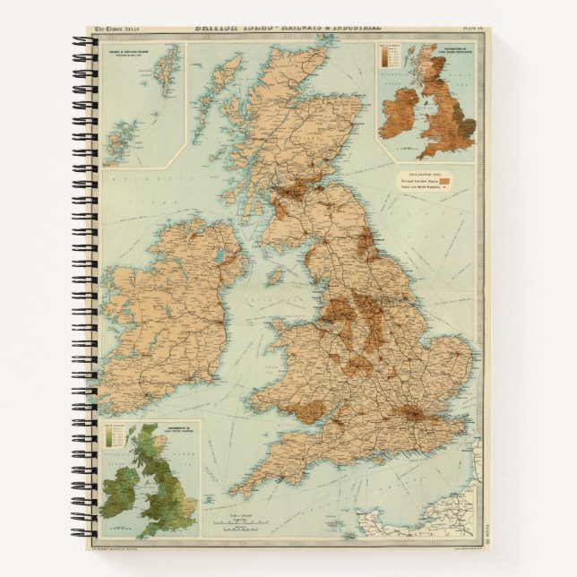 Cuaderno Mapa industrial y ferroviario de las Islas Británi (Anverso)