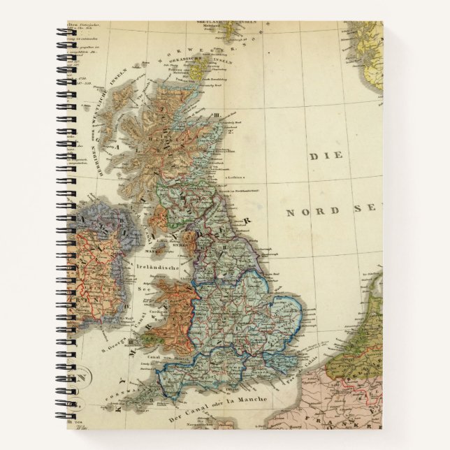 Cuaderno Mapa lingüístico de las Islas Británicas (Anverso)