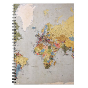 Cuaderno mapa mundial