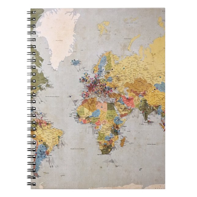 Cuaderno mapa mundial (Frente)