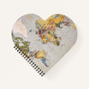Cuaderno mapa mundial