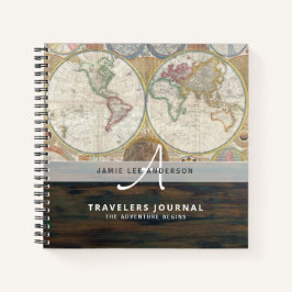Cuaderno Mapa Mundial Viaje Jubilación Lista de Deseos Rega