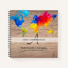 Cuaderno Mapa Mundial Viajes Jubilación Lista de Deseos Reg