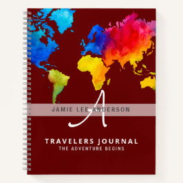 Cuaderno Mapa Mundial Viajes Jubilación Lista de Deseos Reg