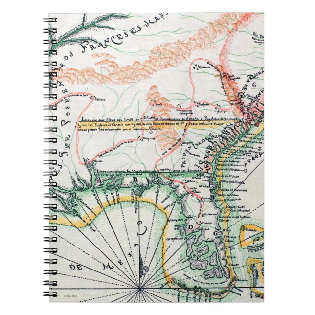 Cuaderno Mapa: Norteamérica, 1742 (Frente)