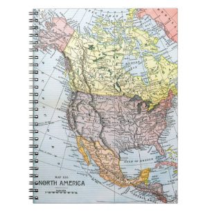 CUADERNO MAPA: NORTEAMÉRICA, 1890