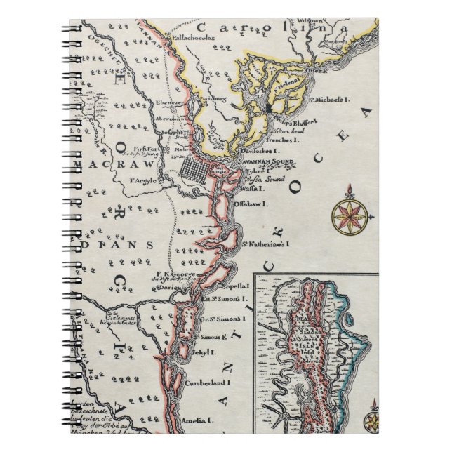 Cuaderno Mapa: Norteamérica, C1700 (Frente)