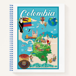 Cuaderno Mapa personalizado de Colombia
