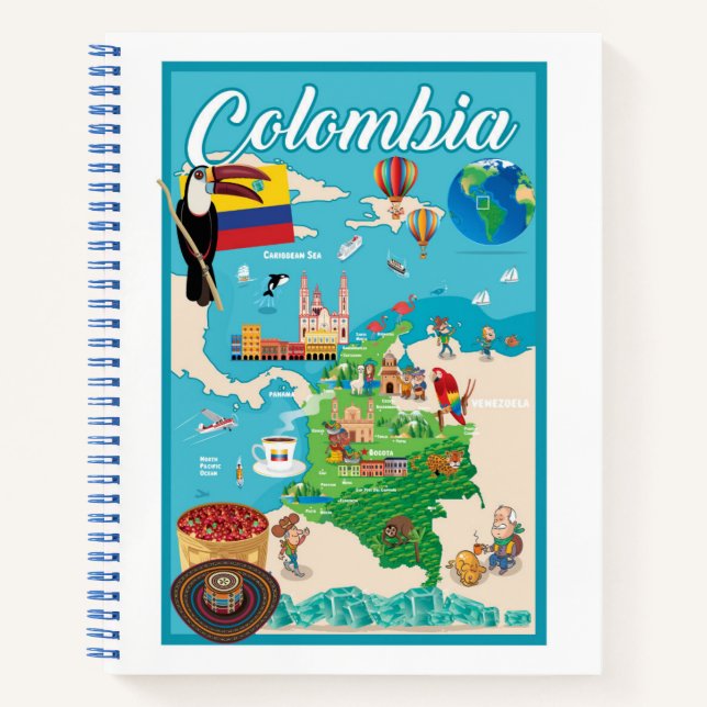 Cuaderno Mapa personalizado de Colombia (Anverso)