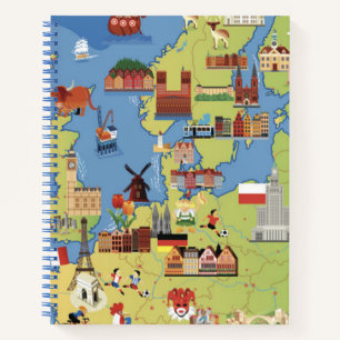 Cuaderno Mapa personalizado de Europa