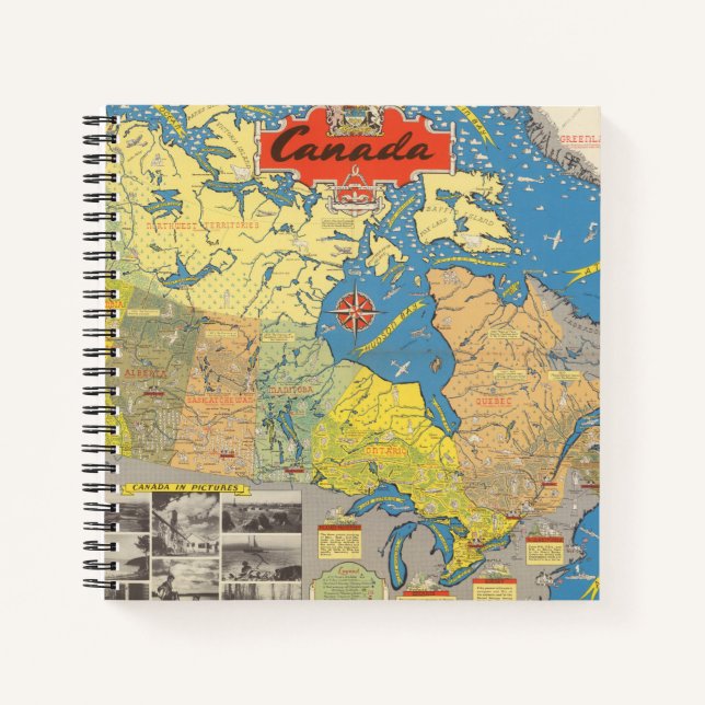Cuaderno Mapa pictórico de Canadá - Hitos (Anverso)