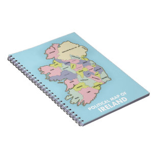 Cuaderno Mapa político de Irlanda.