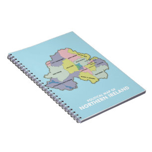 Cuaderno Mapa político de Irlanda del Norte.