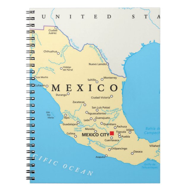 Cuaderno Mapa político de México (Frente)