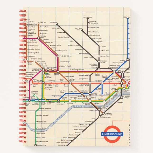 Cuaderno Mapa subterráneo de Londres (Anverso)