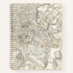 Cuaderno Mapa topográfico de la Antigua Roma, Italia