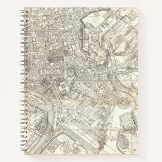 Cuaderno Mapa topográfico de la Antigua Roma, Italia (Anverso)
