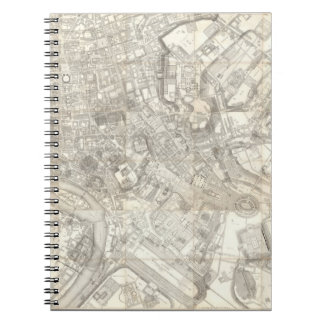 Cuaderno Mapa topográfico de la antigua Roma, Italia