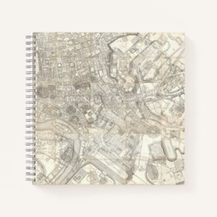 Cuaderno Mapa topográfico de la Antigua Roma, Italia