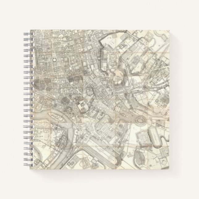 Cuaderno Mapa topográfico de la Antigua Roma, Italia (Anverso)