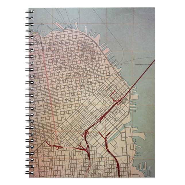 Cuaderno Mapa Topográfico del Este de San Francisco (Frente)