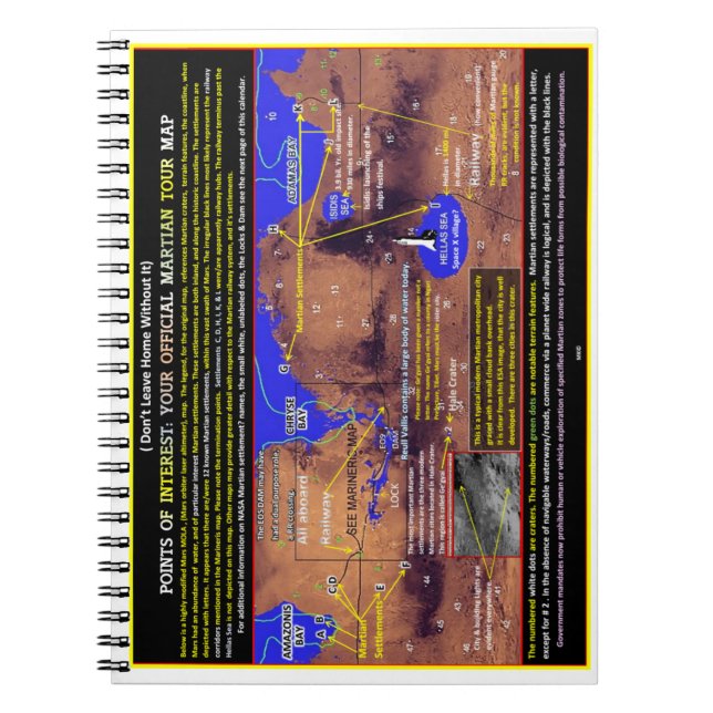 Cuaderno Mapa turístico oficial de Marte (Frente)