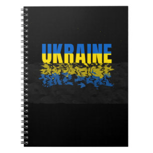 Cuaderno Mapa ucraniano. Bandera ucraniana. Ucrania