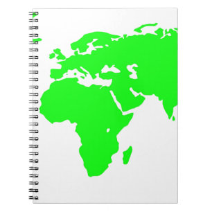 Cuaderno Mapa Verde del Mundo Blanco