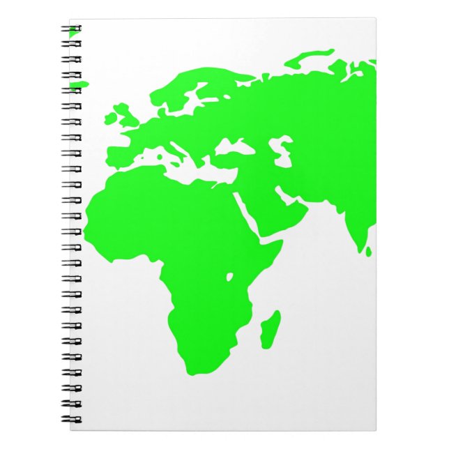 Cuaderno Mapa Verde del Mundo Blanco (Frente)
