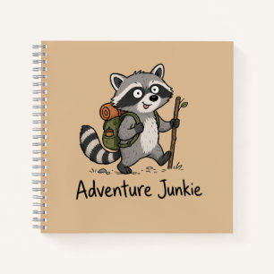 Cuaderno Mapache adicto a la aventura caminando