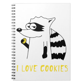 Cuaderno Mapache: Amo las galletas