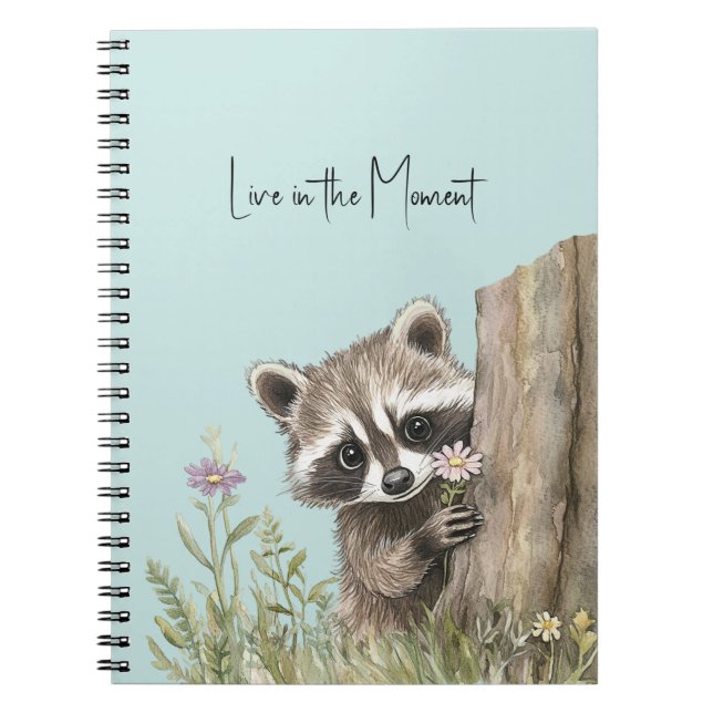 Cuaderno Mapache con Flor (Frente)
