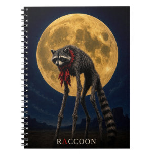 Cuaderno Mapache Corbata gótico Surrealista