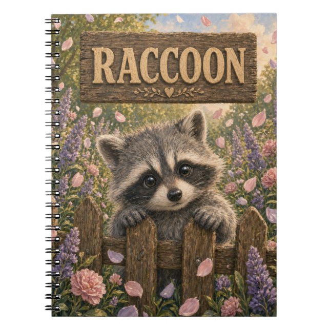Cuaderno Mapache Cuento de bebé Tierno Animales de guarderí (Frente)