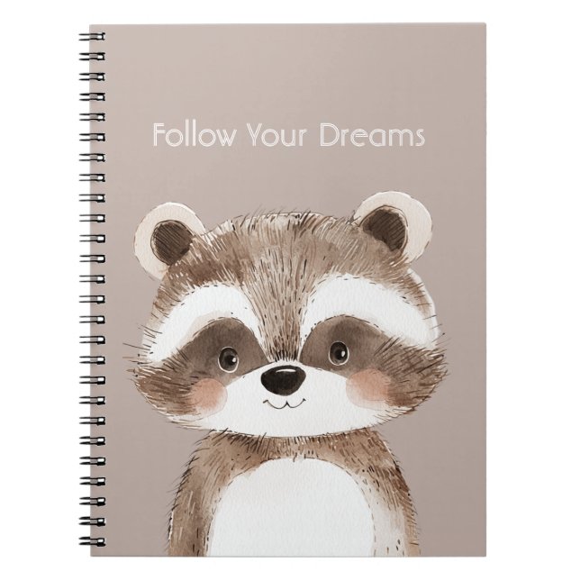 Cuaderno Mapache de Sigue tus Sueños (Frente)