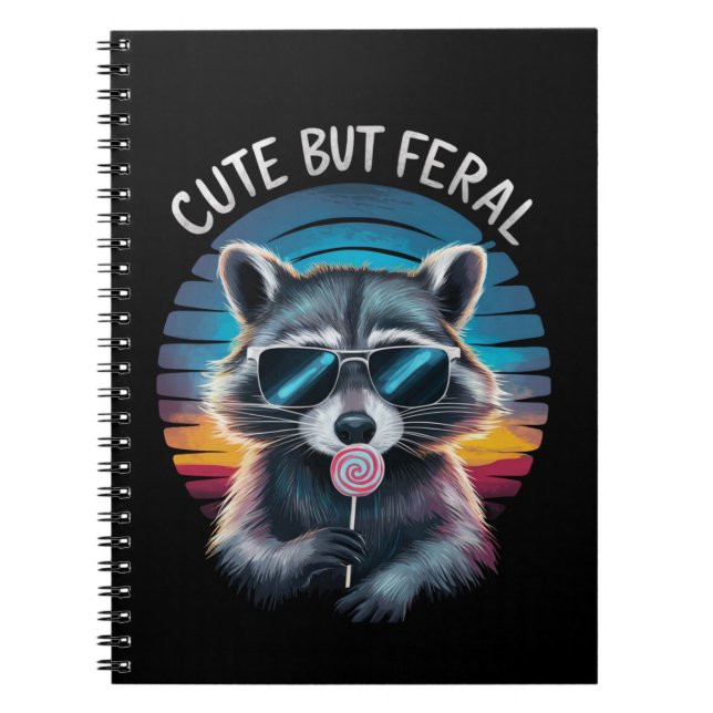 Cuaderno Mapache Divertido Pero Feral Lindo (Frente)
