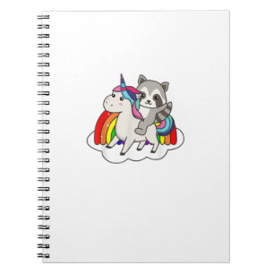 Cuaderno Mapache En Animales De Arcoíris De Unicornio Unico