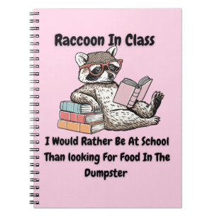 Cuaderno Mapache en clase