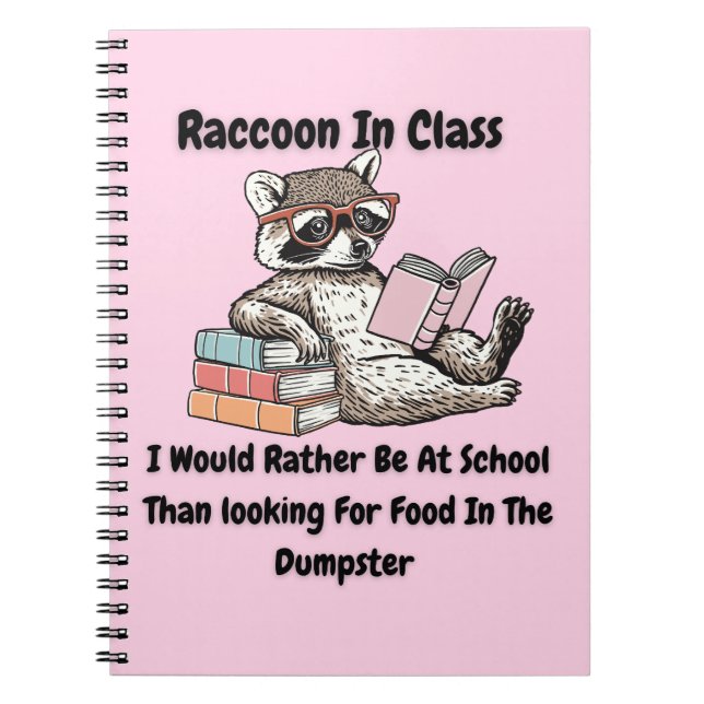 Cuaderno Mapache en clase (Frente)